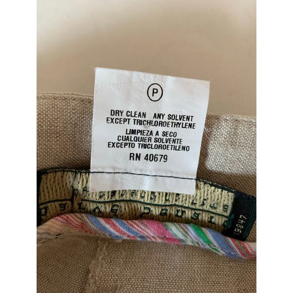 Harve' Benard Vintage Linen blend pants trousers women’s 16 Crop - Picture 8 of 8